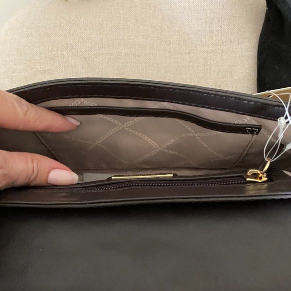 NWT Michael Kors Bradshaw Sm Leopard Beaded Leather Convertible Bag  NWT - Picture 9 of 11